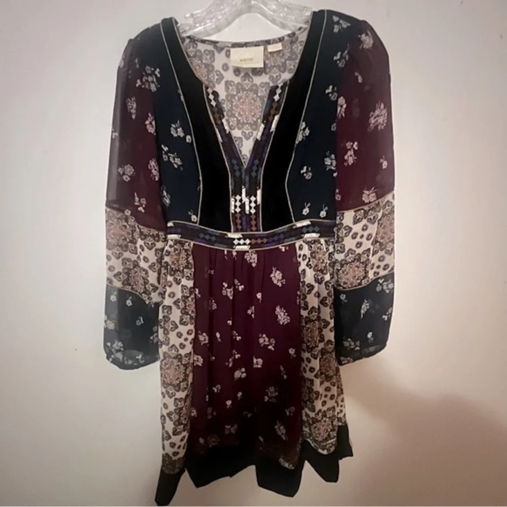 ANTHROPOLOGIE MAEVE Quartier Latin Bohemian Dress